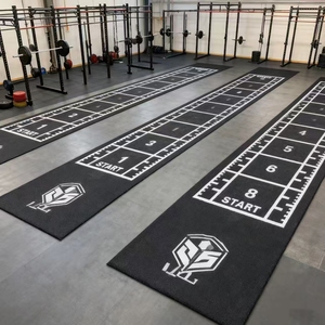 Revêtement de sol en <span class=keywords><strong>gazon</strong></span> artificiel pour salle de sport avec logo personnalisé, faible entretien, pour exercices d'agilité, studios de fitness, applications commerciales de salle de sport - Product Image 1
