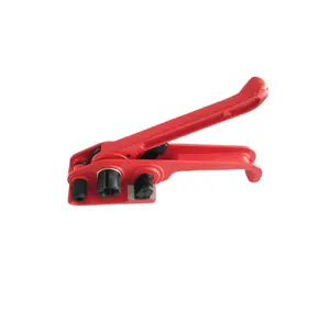 Hardware H19 Small Red Hand Manual 13-19ミリメートルPP PET Plastic Tensioner Strapping Tool