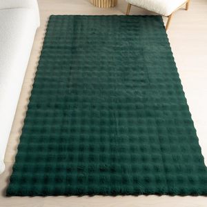 Tapis en fausse fourrure pelucheuse, fabriqué à la machine, antidérapant, lavable, couleur personnalisée, motif géométrique moderne, pour salon, chambre, chambre d'enfant, sol de la maison - Product Image 4