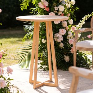 Mesa Auxiliar Redonda de Madera de Lujo, Estilo Nórdico Moderno y Minimalista, Mesas de <span class=keywords><strong>Bar</strong></span> <span class=keywords><strong>para</strong></span> Tiendas, <span class=keywords><strong>Alquiler</strong></span> <span class=keywords><strong>para</strong></span> <span class=keywords><strong>Eventos</strong></span> y Bodas - Product Image 4