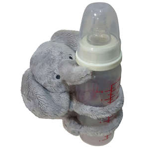 Jouet animal en peluche mignon et amusant avec des styles d'éléphant au design personnalisé 2 copains par ensemble 1 en 2 pour jouer et apprendre - Product Image 1