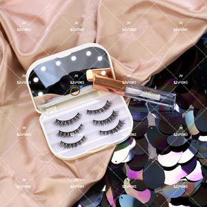 เคสกระจกใส่ขนตามิงค์10D,พร้อมไฟ LED กล่องบรรจุภัณฑ์ถาด3คู่1คู่กล่องใส่ขนตาส่งจากโรงงาน - Product Image 3
