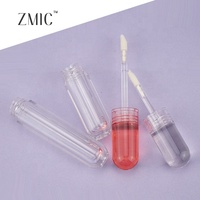 Capsule vide pilule capsules forme nude bleu rouge givré personnalisé mignon brillant à lèvres emballage pour tube de brillant à lèvres 3ml 4ml
