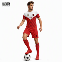 Maillot de football HOSTARON pour adultes, personnalisable avec nom et logo, respirant, col rond, maillot de foot vierge, séchage rapide