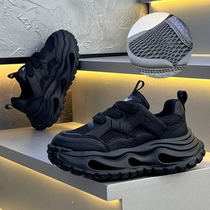 Sneakers Chunky Dad Unisexe à Blocs de Couleurs, Chaussures Décontractées Respirantes en Maille à Plateforme Rehaussante - Product Image 3