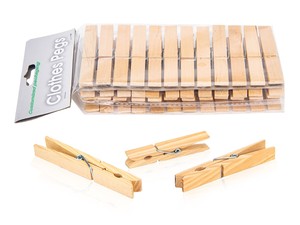 Pinces à linge en <span class=keywords><strong>bois</strong></span> de pin naturel de 7.2cm de long Mini pinces à linge en <span class=keywords><strong>bois</strong></span> avec ressort pour suspendre les vêtements et les cintres photo - Product Image 3