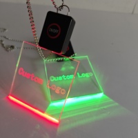Benutzer definierte Logo LED blinkende Acryl leuchtende Visitenkarten Led Name Badge Flash Tag