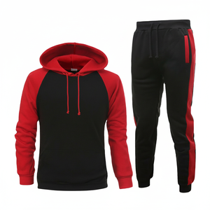 ฤดูหนาวผู้ชายวอร์มแฟชั่นผู้ชาย 2 ชิ้นชุดเสื้อ + กางเกงกีฬาซิป Hoodies เสื้อผ้าบุรุษสบายๆ - Product Image 1