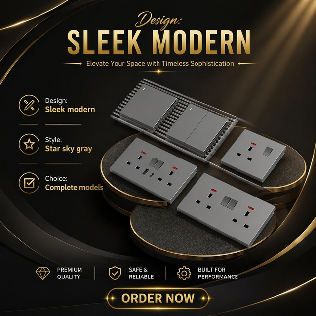 Multifunctional Home Sockets with USB Port Manufacturer Direct Sales UK Standard Home Electrical Switch and Socket