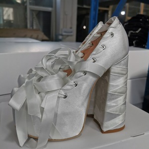 Tacchi Alti Stile Balletto Europeo-Americano con Suola Spessa, Stile Lolita Dolce, con Lacci, <span class=keywords><strong>Tacco</strong></span> a Blocco, Impermeabili, con Plateau, Estivi, Taglie Grandi - Product Image 3