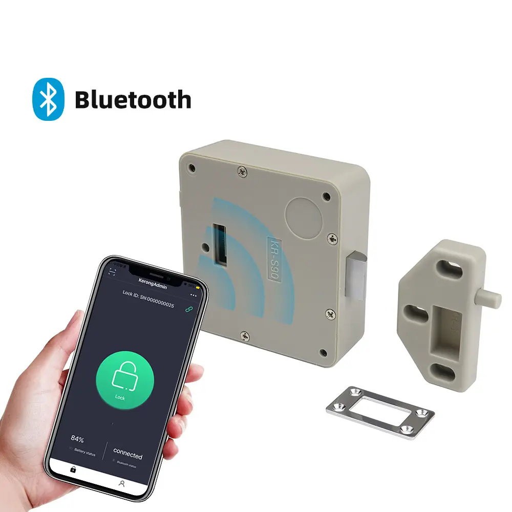KERONG Smart RFID Electronic Sauna Cabinet Lock Keyless APP Remote Control Invisible Lock