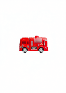 Camión de bomberos rojo de juguete para niños, modelo de vehículo de emergencia, set de juego de 26 cm con diseño de carbón activado - Product Image 1