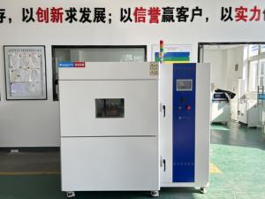 Üç odacıklı sıcaklık termal şok darbe test odası fabrika İklim elektronik termal bisiklet şok test makinesi - Product Image 2