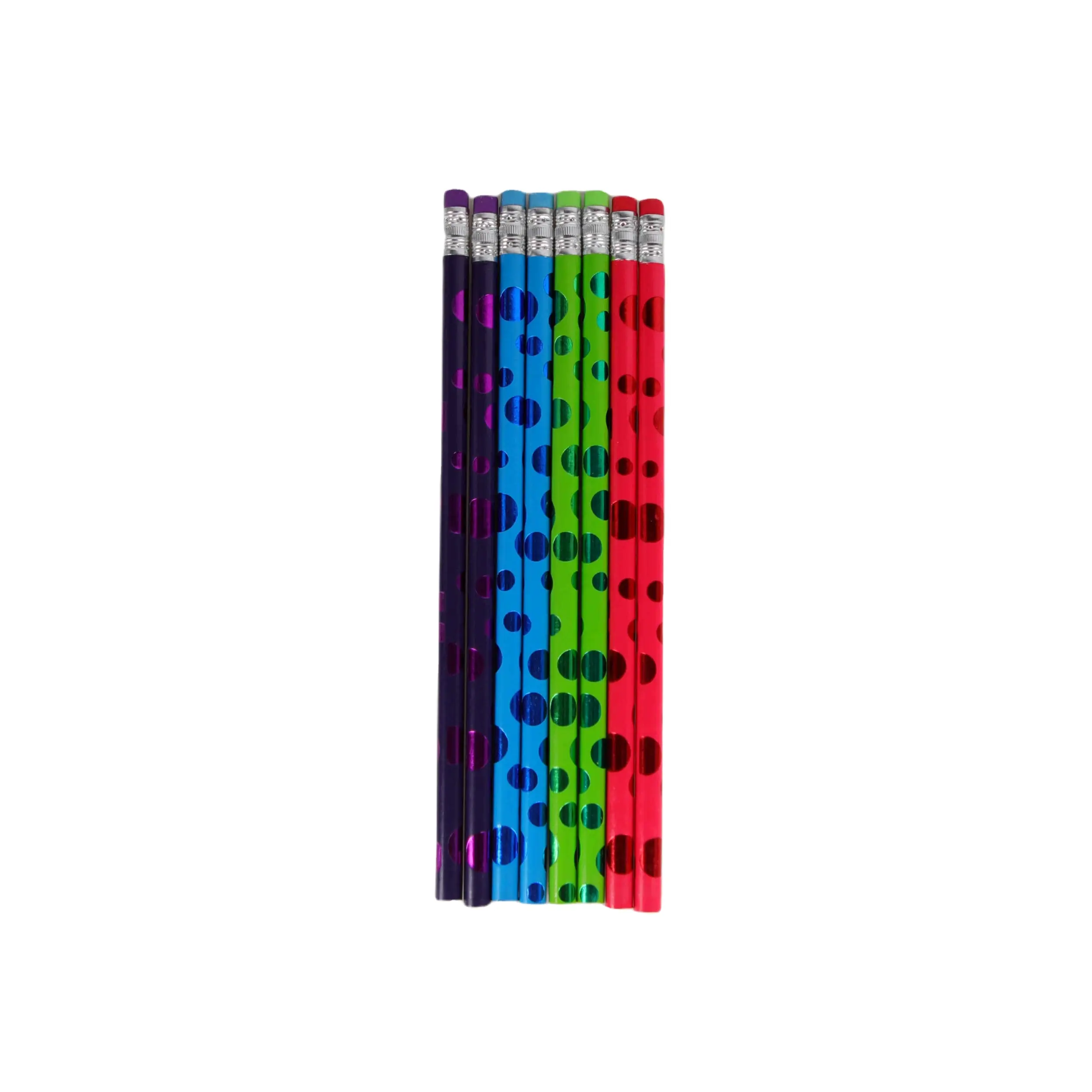 Деревянный графитовый толстый Стандартный Карандаш большого размера производственная линия печать логотипа Графитовые карандаши наборы с фиолетовым ластиком