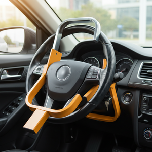 Bloccasterzo in acciaio antifurto con 2 chiavi per la sicurezza dell'auto - Product Image 3