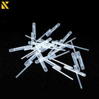 Paille en plastique jetable avec double poche à air, compte-gouttes gradué transparent pour expériences de laboratoire