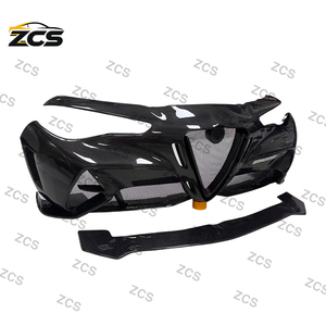 Adatto per <span class=keywords><strong>Alfa</strong></span> <span class=keywords><strong>Romeo</strong></span> Giulia Modificata GTAM, <span class=keywords><strong>Paraurti</strong></span> <span class=keywords><strong>Anteriore</strong></span> e Pannelli Parafango in Fibra di Carbonio Wide-body - Product Image 3