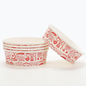 Tazones Desechables para Ensaladas, Arroz, Sopa, Comida para Llevar, Fruta, Caja de Papel Kraft Blanca y Marrón - Product Image 3