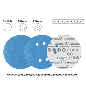 Welldonデブリング研削ホイールフックとループ接着サンドペーパーディスク40〜2000グリッツランダムオービタルサンダー用 - Product Image 4
