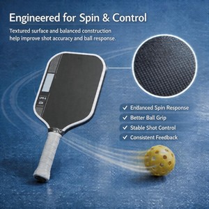 Paleta de Pickleball HYM Ben Johns Pro IV Series Color 14mm 16mm, Núcleo de Espuma TFP GEN 4, Paleta de Fibra de Carbono Toray T700 - Product Image 2