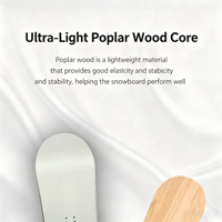 Ensemble complet de snowboard tout-terrain pour hommes et femmes, ultra-léger, noyau en bois de peuplier, fixations à sangles, laçage rapide