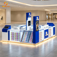 Vitrine commerciale pour téléphones, vitrine en verre trempé pour téléphones, pour centre commercial, kiosque de vente au détail