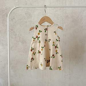 Rok rompi katun wanita, gaya Nordic musim panas baru lahir bernapas lembut kasual - Product Image 3