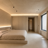 Microciment, revêtement mural et de sol sans joint, peinture décorative en béton pour intérieur, imperméable, finition lisse, salon, chambre, salle de bain