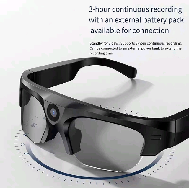 AI Wearable Glasses with Augmented Reality Display Smart Voice-Control Eyewear for Productivity Remote Work Outdoor Activities