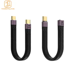 Short USB C to Type-C Cable 5inches 60W PD Fast Charging Cable USB 3.1 Type C FPC 40Gbps for Power Bank Mobile Phone