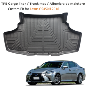แผ่นรองท้ายรถ TPE แบบสั่งทำพิเศษสำหรับ Lexus GS450H ปี 2016 |   แผ่นรองท้ายรถกันน้ำ ทนทุกสภาพอากาศ ป้องกันการลื่น ป้องกันสัมภาระหลังรถ - Product Image 2