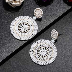 Bijoux de mode en acier inoxydable, design exquis de perles de Poméranie, boucles d'oreilles à la mode - Product Image 5