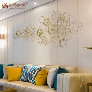 Decorazione della parete decorazione della casa arte astratta della parete del metallo che appende la decorazione della parete dell'oro dell'acciaio inossidabile
