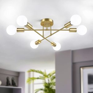 Kreative Glas Design Wohnzimmer Lampe Kronleuchter Decke Pendel leuchten Dekor moderne runde mehrere Stab Eisen LED Pendel leuchte - Product Image 3