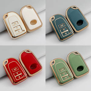 Housse de protection pour clé de voiture 3 boutons TPU pour Toyota Yaris HAIs 2020 Hiace 200 Sienta Remote Shell FOB Protect Bag Keychain - Product Image 4