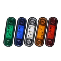 Mini Feu de Positionnement LED Ovale Ultra-Mince 5 Couleurs 12-24V pour Camion Remorque Van VR Moto Caravane