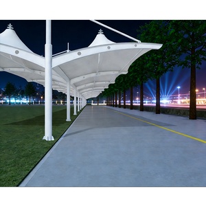 Abri de voiture et de stationnement en membrane tendue PVDF ignifuge avec structure en acier Q235 pour les écoles - Product Image 6
