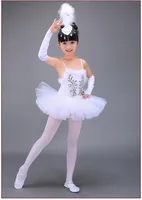Costume de Ballet Professionnel Lac des Cygnes Blanc pour Enfants, Robe de Ballerine Filles, Robe de Ballet Enfant, Tenue de Danse Fille