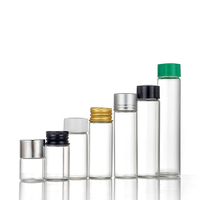 Mini flacon en verre transparent en borosilicate avec joint hermétique pour médicaments liquides, poudres, compléments alimentaires et bois d'agar