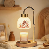 Lampe chauffe-bougie personnalisable à intensité variable et hauteur réglable, cadeau de fête des Mères pour maman, décoration intérieure