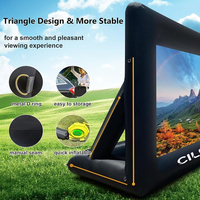 Écran de projection de film gonflable en tissu Oxford imperméable pour l'extérieur, pompe électrique, mobile, portable, pour les fêtes, la publicité et la promotion