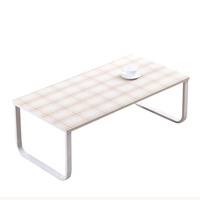 Nappe de table rectangulaire décorative en vinyle imprimé PVC à carreaux neutres RNPT pour mariage, banquet, hôtel