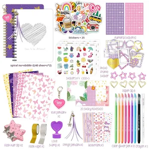 GF Gran Oferta: Set <span class=keywords><strong>de</strong></span> Diario Personalizado DIY, Set <span class=keywords><strong>de</strong></span> 200 Pegatinas para Cuaderno y Scrapbook, Regalos <span class=keywords><strong>de</strong></span> Regreso a Clases, Papelería para Niños y Niñas - Product Image 4