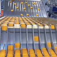 Machine à empiler les biscuits, empileur à roue étoilée, outil de changement rapide, type canal, cadre en acier inoxydable pour boulangerie