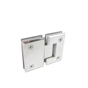 Wholesale Shower Door Hinge Stainless Steel Bathroom Clamp 180 Degree Glass To Glass
