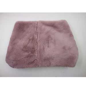 Écharpe personnalisée en fausse fourrure de lapin, chaude, faite à la <span class=keywords><strong>main</strong></span>, foulard avec nœud, Crochet pour femmes, chaude, pour l'hiver - Product Image 6