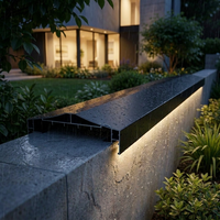 Utilisable comme couvercle étanche pour mur de garde-corps en briques et mortier sur le périmètre de la terrasse, éclairage LED en bande peut être installé