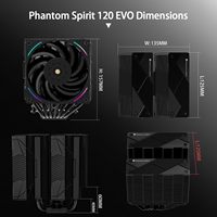 Thermalright Phantom Spirit 120 EVO refroidisseur d'air CPU 7 caloducs refroidisseur de processeur double ventilateurs PWM TL-K12 de 120mm