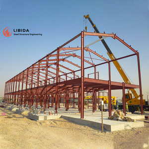 Tùy chỉnh thiết kế công nghiệp nhà thép tiền chế Cấu trúc khung kim loại kho nhà chứa máy bay hội thảo Kết Cấu Thép - Product Image 4