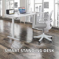 Bureau debout intelligent à moteur unique, hauteur réglable, table de bureau électrique à levage, cadre métallique moderne pour espace de travail